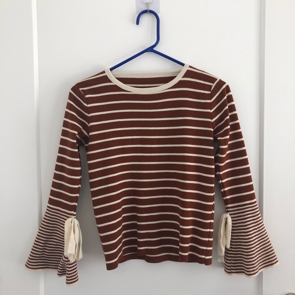 Bell Sleeve Striped Top